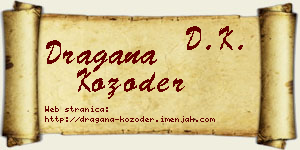 Dragana Kozoder vizit kartica